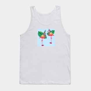 Flamingos In Love - Aesthetic Flamingo Design Tank Top